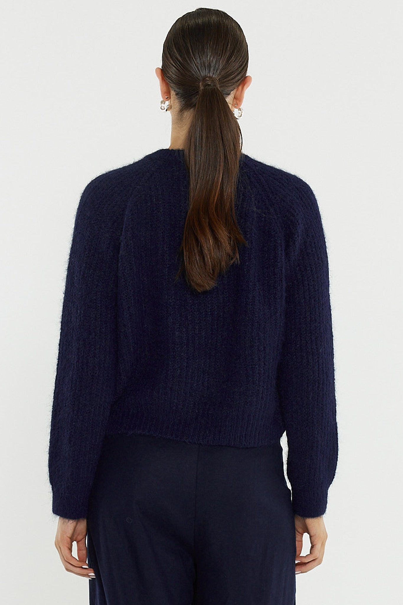 CARDIGAN POSIE FLUFFY - NAVY