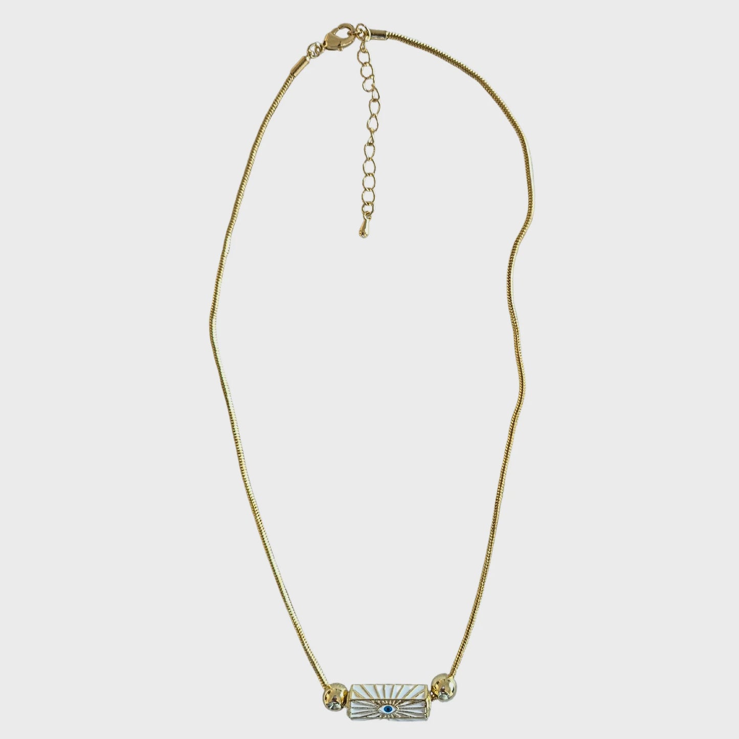 NECKLACE EVIL EYE SNAKE CHAIN