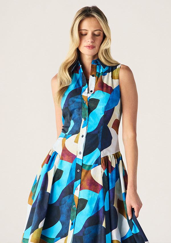DRESS CELESTIA PRINT MIDI