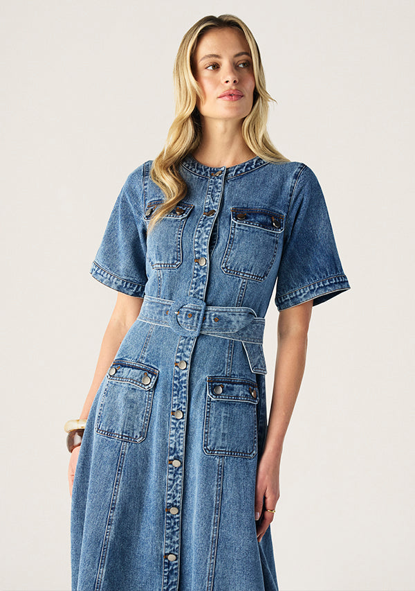 DRESS AVELINE DENIM - LIGHT INDIGO