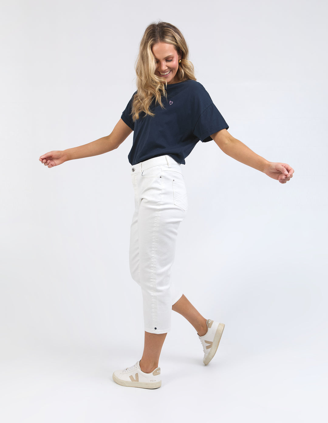 JEAN MOLLIE CAPRI - WHITE