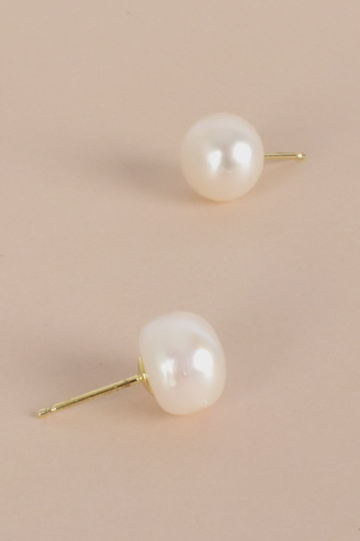 EARRING FRESHWATER PEARL 10MM STUD