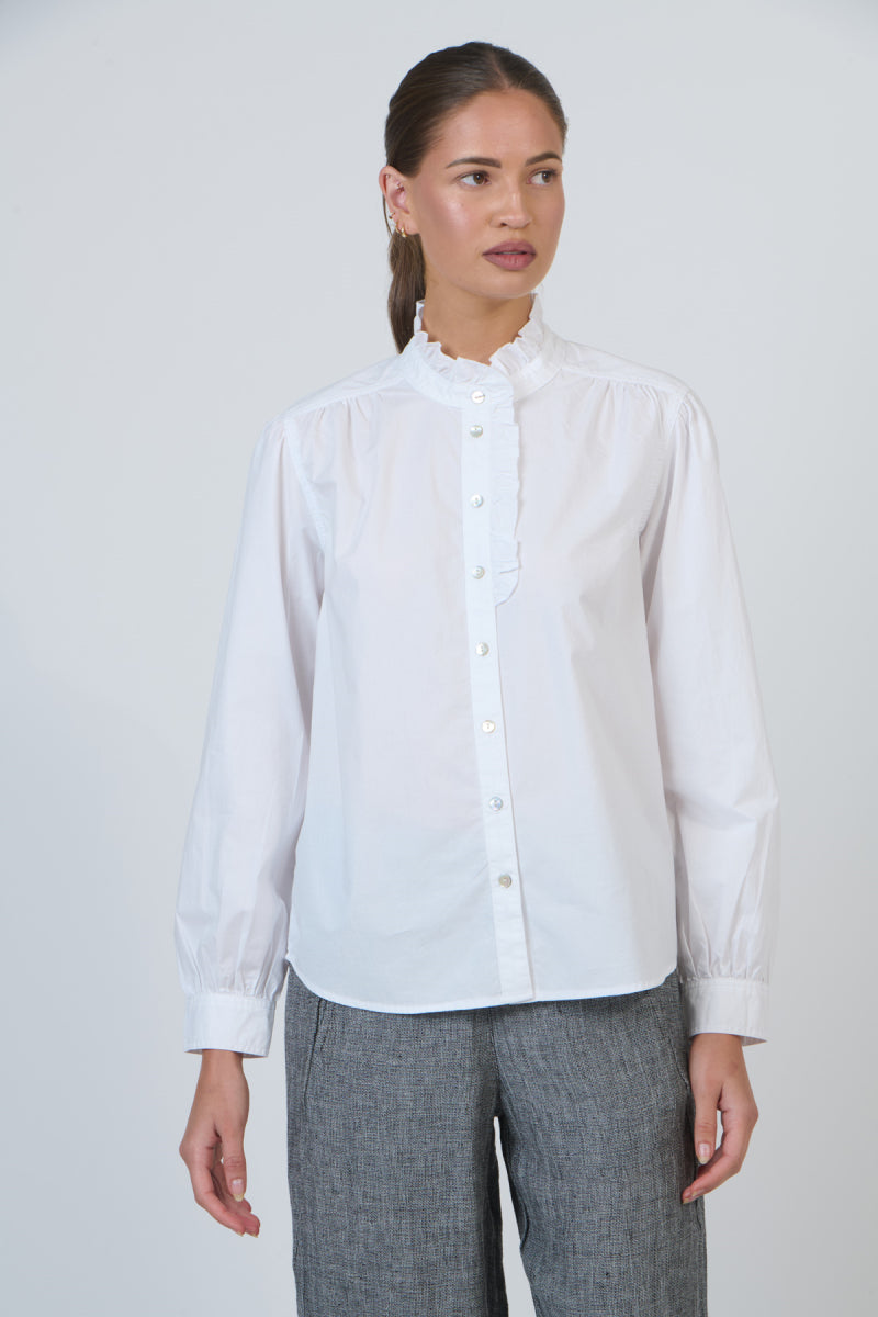 SHIRT FRILLY - WHITE