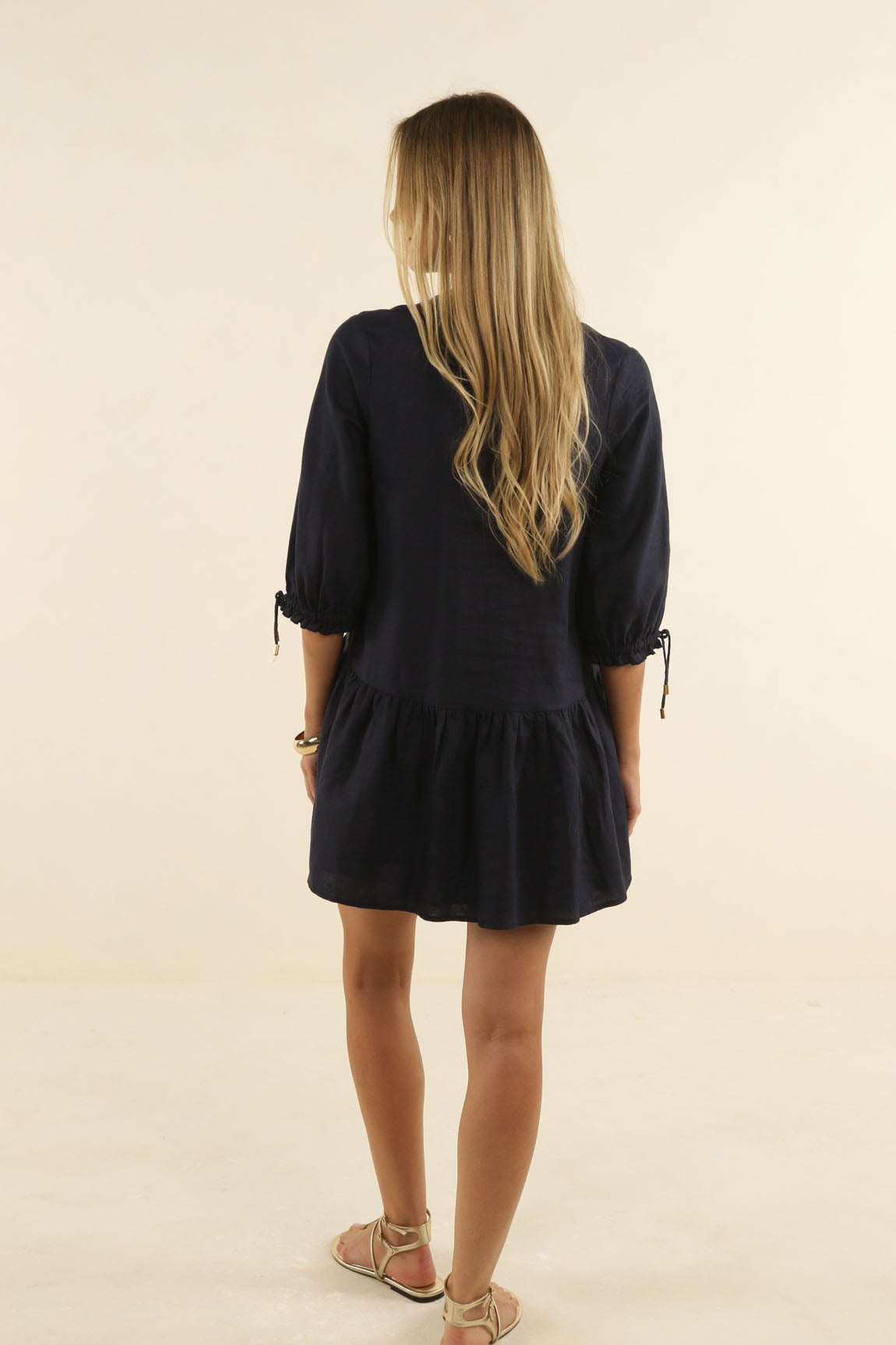 DRESS HAZEL SMOCK - NAVY