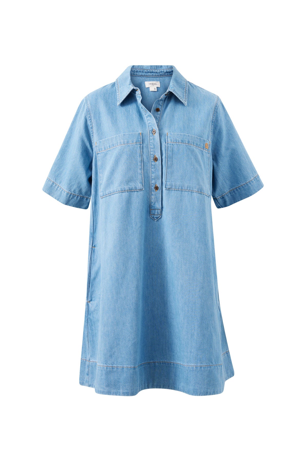 DRESS MILLY SHORT SLEEVE - VINTAGE BLUE