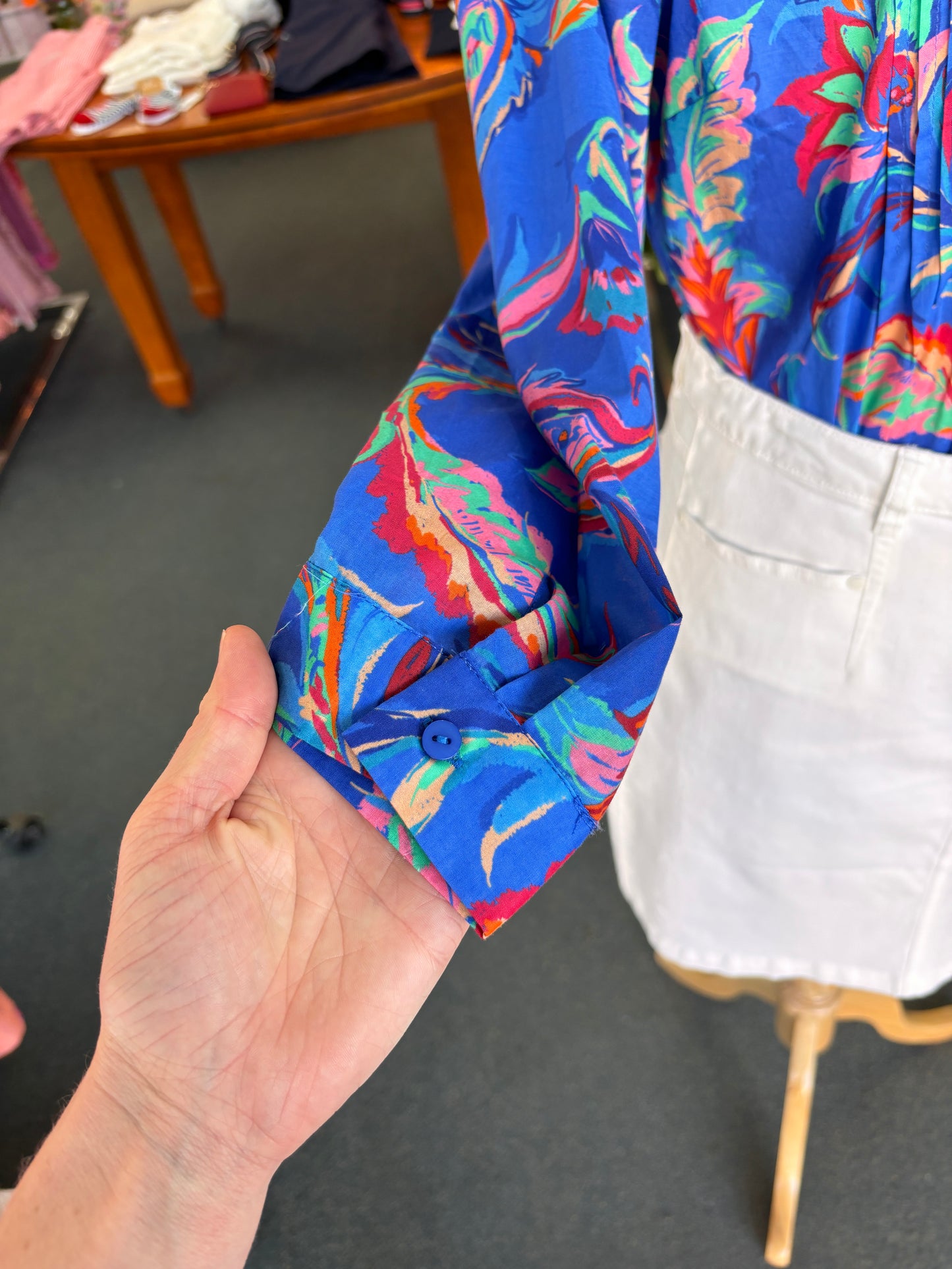 SHIRT COBALT FLORA