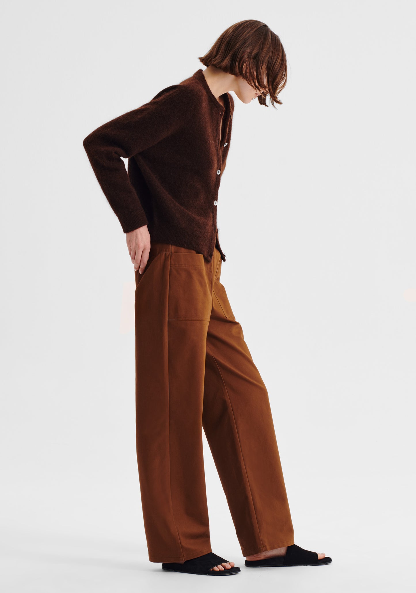 CARDIGAN ALBI KNIT - CHOCOLATE