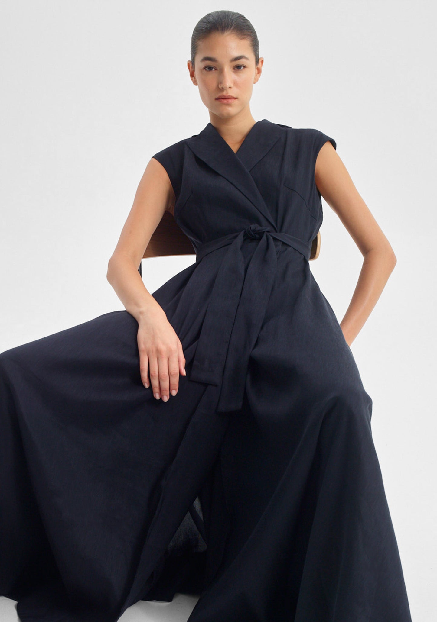 DRESS VERA WRAP - NAVY