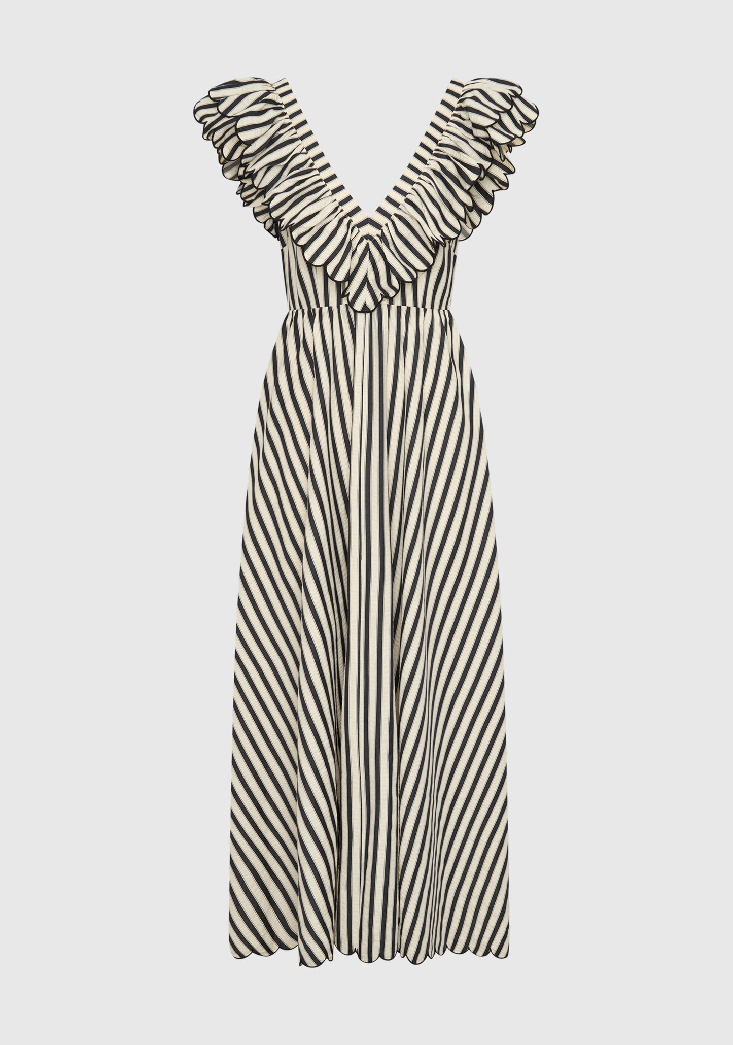 DRESS MARINA SCALLOP MAXI