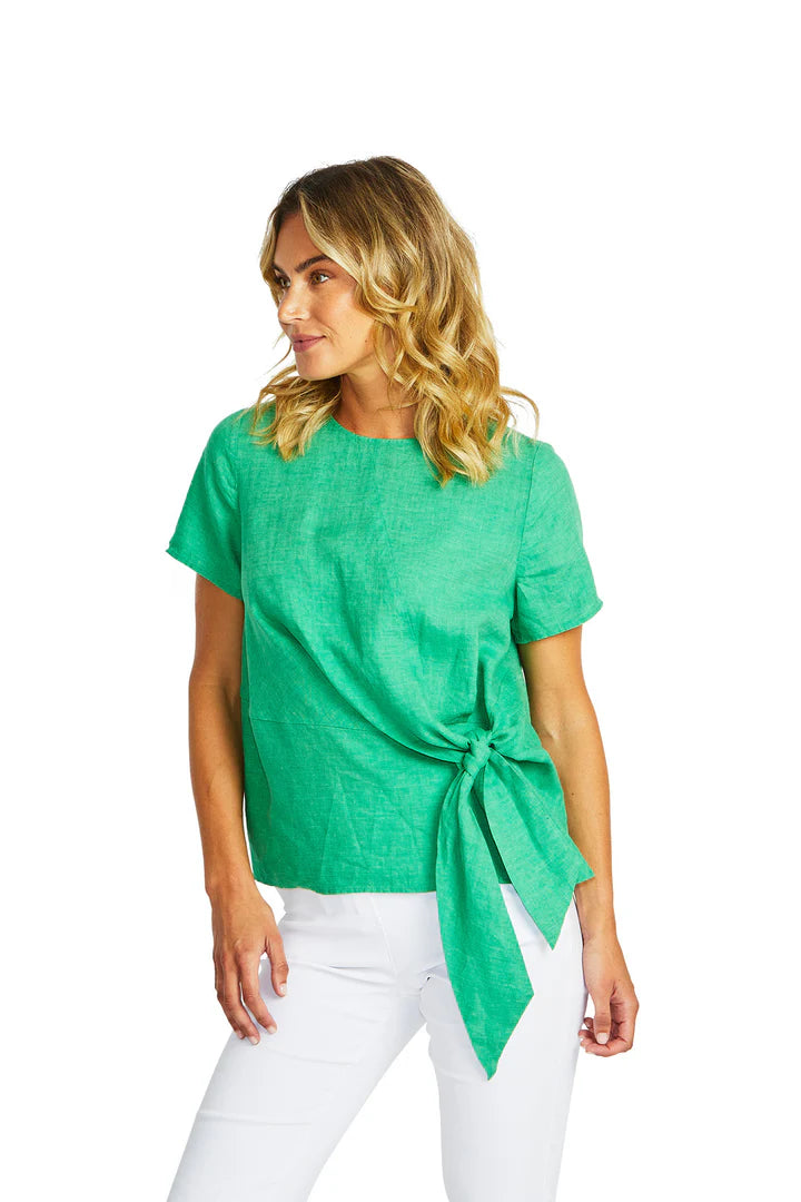 TOP JASMINE LINEN KNOT