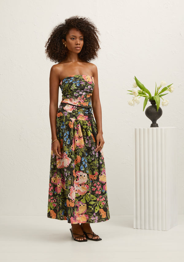 DRESS HARPER STRAPLESS