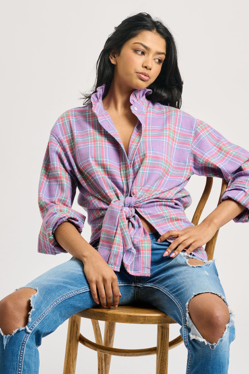 SHIRT CAMILLA BOYFRIEND FLANNEL FRILL