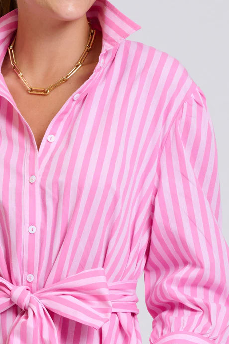 DRESS MARTHA - DOUBLE PINK STRIPE