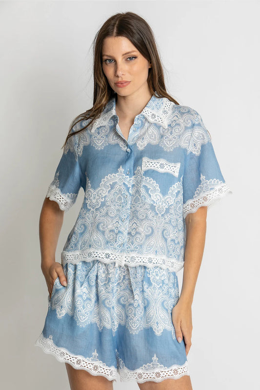 SHIRT NIVINA LACE TRIM