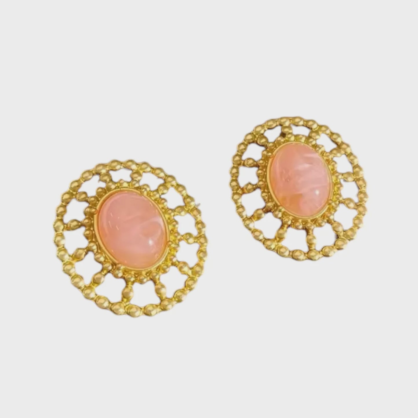 EARRINGS VINTAGE PEACH