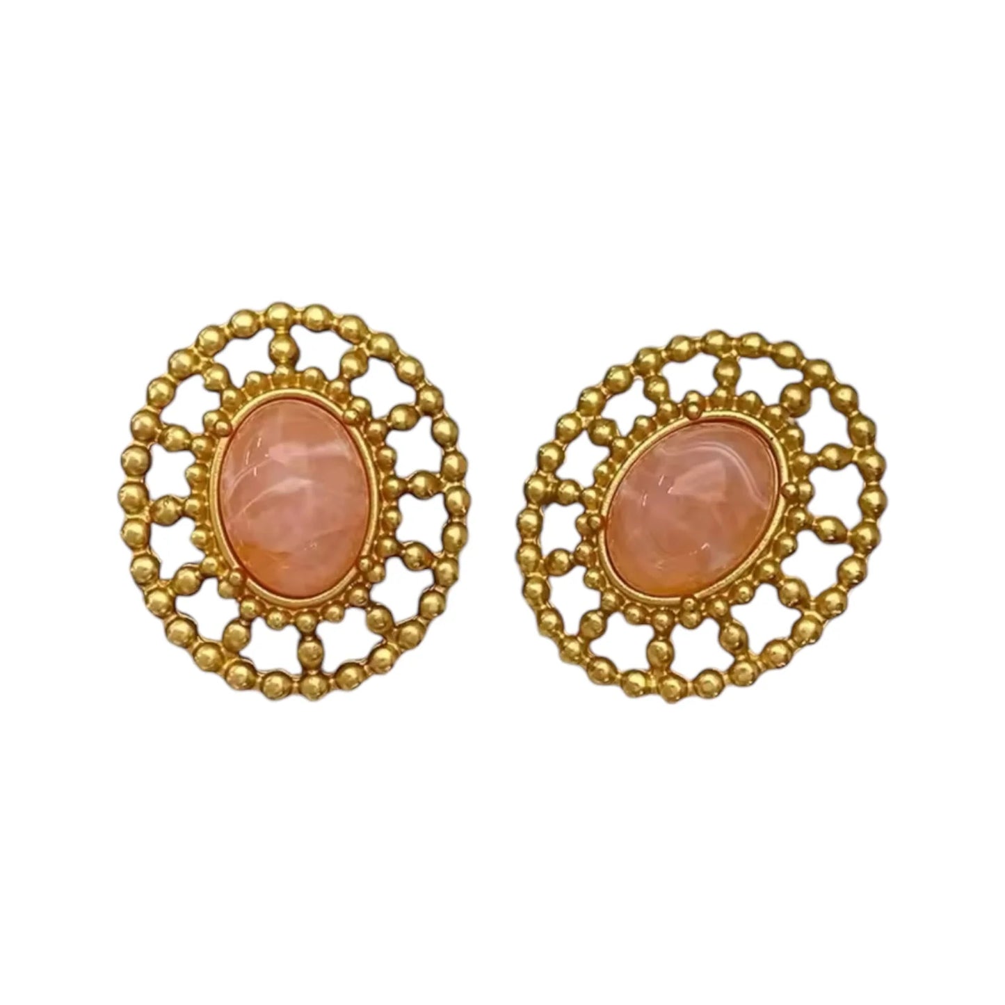 EARRINGS VINTAGE PEACH