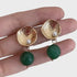 EARRINGS PETITE GREEN