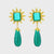 EARRINGS GREEN STATEMENT