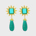 EARRINGS GREEN STATEMENT