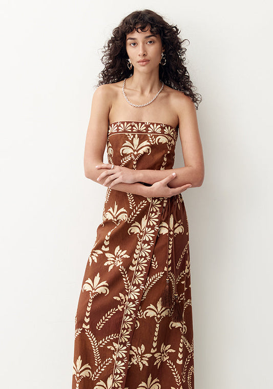 DRESS DEIA PRINT STRAPLESS