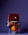 COSMETIC CASE - BURGUNDY VELVET