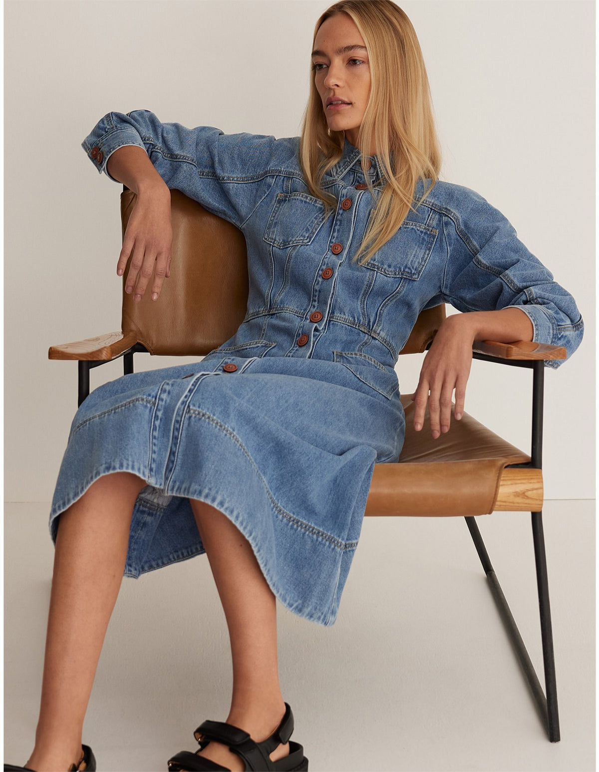 DRESS ELTON - BLUE DENIM
