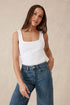 TANK ZAELI CONTOUR RIB SQUARE NECK