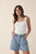TANK ZAELI CONTOUR RIB SQUARE NECK