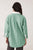 SHIRT PETA OVERSIZED - KELLY GREEN STRIPE WHITE COLLAR