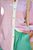 SHIRT PETA OVERSIZED - HIBISCUS PINK TRIPLE STRIPE WHITE COLLAR