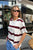 TEE STEVIE SLOUCHY - VANILLA/BURGUNDY