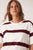 TEE STEVIE SLOUCHY - VANILLA/BURGUNDY