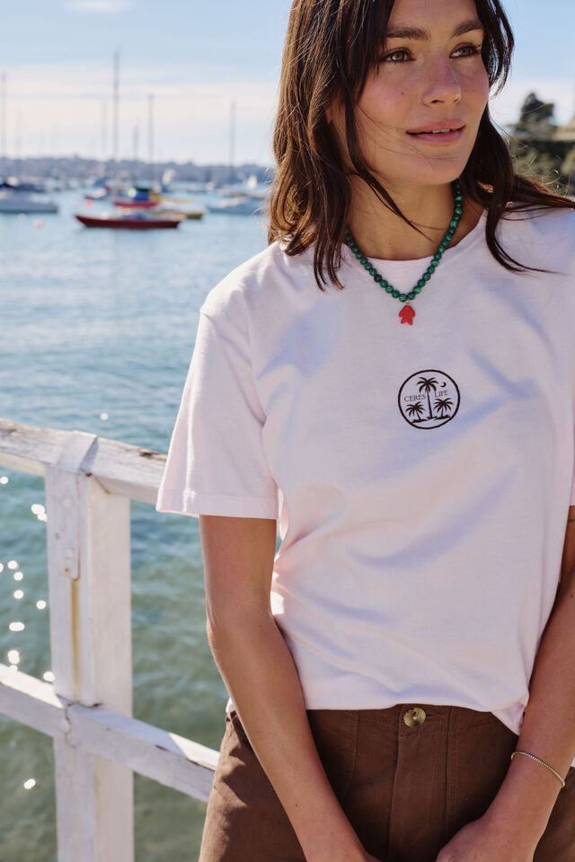 TEE STEVIE SLOUCHY - SUNFADED TINT/ISLAND PRINT