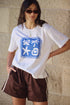 TEE STEVIE SLOUCHY - WHITE CERES PARADISE PRINT