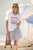 TEE STEVIE SLOUCHY - WHITE/CERES RETRO PALMS