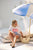 TEE STEVIE SLOUCHY - WHITE/CERES RETRO PALMS