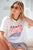 TEE STEVIE SLOUCHY - WHITE/CERES RETRO PALMS