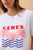 TEE STEVIE SLOUCHY - WHITE/CERES RETRO PALMS