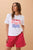 TEE STEVIE SLOUCHY - WHITE/CERES RETRO PALMS