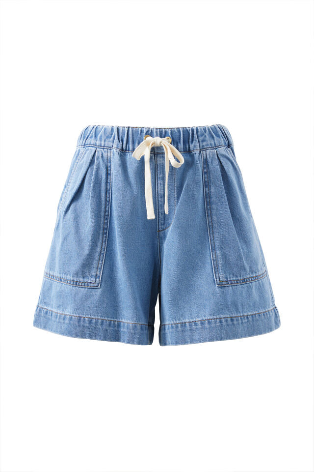 SHORT DARCY RELAXED EVERYDAY - MID BLUE WASH