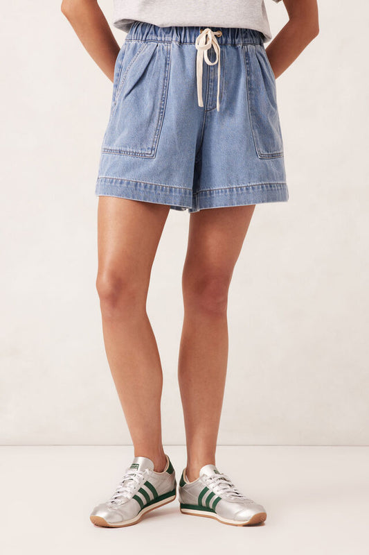 SHORT DARCY RELAXED EVERYDAY - MID BLUE WASH