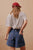 SHORT BILLIE PLEAT FRONT - WASHED INDIGO