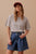 SHORT BILLIE PLEAT FRONT - WASHED INDIGO