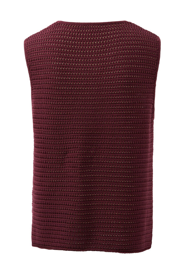TANK MARGOT MESH KNIT - WINE