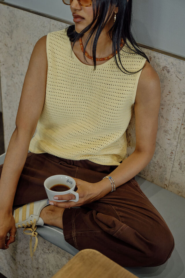 TANK MARGOT MESH - SUNNY YELLOW