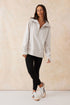 SWEAT ISABELLA HALF ZIP - ALMOND