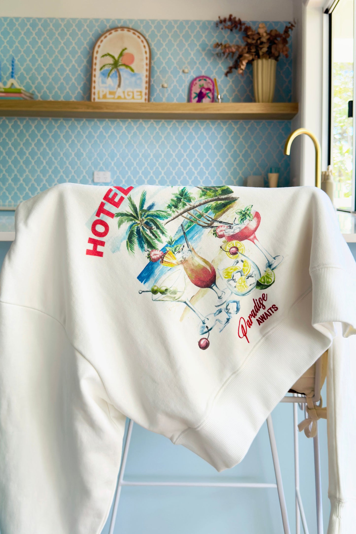 CREW CROPPED SLOUCHY - HOTEL CERES PRINT