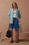 SHORTS SYLVIE LONGLINE PLEAT DENIM - FRESH INDIGO