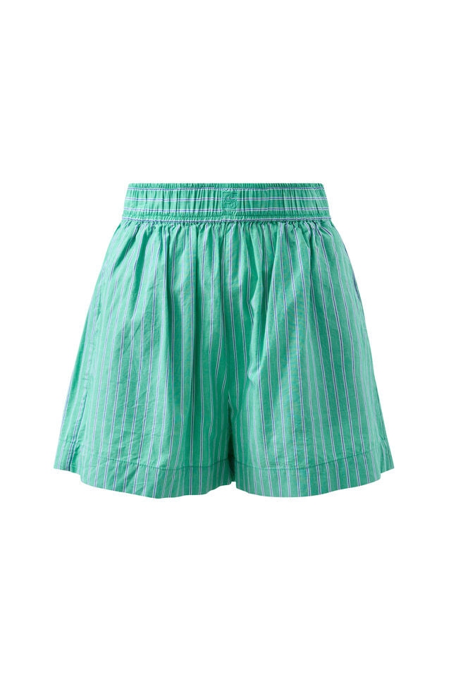SHORT MILA - ZESTY GREEN TRIPLE STRIPE