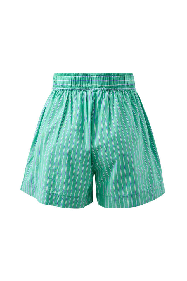 SHORT MILA - ZESTY GREEN TRIPLE STRIPE